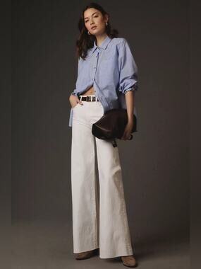 MOTHER The Undercover High-Rise Wide-Leg Jeans Totally Innocent